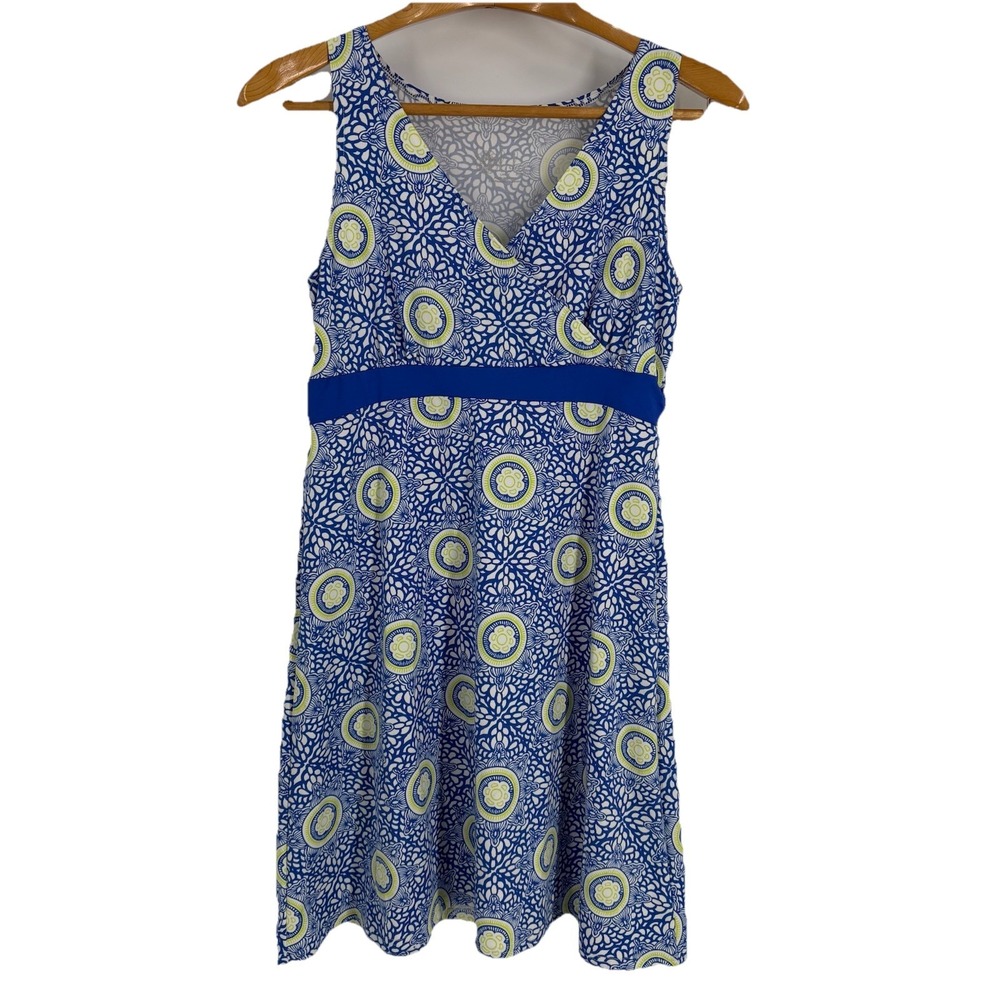 Lola Womens Activewear Dress L Stretch Colorful Geometric Print‎ Resort Beachy